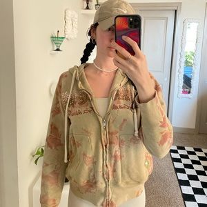 The Great China Wall Rhinestone Hoodie